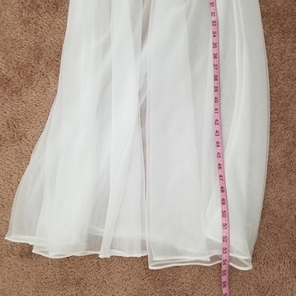 Vintage Dream Away White Sheer Pink Floral Night Gown Wedding Bridal Robe - Picture 5 of 6